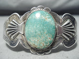 Early 1900's Vintage Native American Navajo Cerrillos Turquoise Sterling Silver Bracelet-Nativo Arts