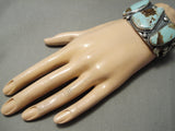 One Of Best Verdy Jake Vintage Native American Navajo Turquoise Sterling Silver Bracelet-Nativo Arts