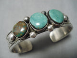 Henry Smith Vintage Native American Navajo Royston Turquoise Sterling Silver Bracelet-Nativo Arts