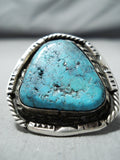 Remarkable Hopi Native American Kingman Turquoise Sterling Silver Ring-Nativo Arts