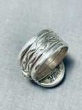 Vibrant Native American Navajo Lapis Sterling Silver Ring Signed-Nativo Arts