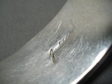 Native American Important Vintage Thick Tommy Jackson Sterling Silver Bracelet-Nativo Arts
