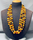 One Of The Most Unique Ever Native American Navajo Yellowstone Amber Necklace-Nativo Arts