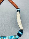 Native American One Of The Most Unique Vintage Santo Domingo Turquoise Heishi Choker Necklace-Nativo Arts