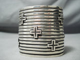 Tremendous Navajo Sterling Silver Crosses Bracelet Native American-Nativo Arts