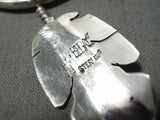 Intricate!! Detailed!! Navajo Sterling Silver Feather Native American Necklace-Nativo Arts
