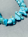 Breathtaking Vintage Native American Navajo Turquoise Chunk Sterling Silver Necklace-Nativo Arts