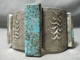 285 Gram Native American Hefty Turquoise Sterling Silver Bracelet Cuff-Nativo Arts
