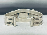 Very Early Vintage Native American Navajo #8 Turquoise Sterling Silver Bracelet-Nativo Arts