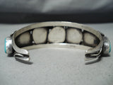 Incredible Vintage Native American Navajo Sleeping Beauty Turquoise Sterling Silver Bracelet Old-Nativo Arts