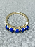 14 Gold Vintage Native American Navajo Domed Lapis Rare Ring-Nativo Arts