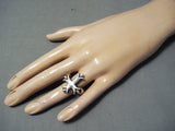 Superlative Navajo Sterling Silver Cross Ring Native American-Nativo Arts