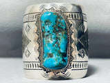 Important Virg Reeder Vintage Native American Navajo Turquoise Sterling Silver Bracelet-Nativo Arts