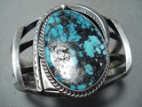 Important Fanny Platero Vintage Native American Navajo Godber Turquoise Sterling Silver Bracelet-Nativo Arts