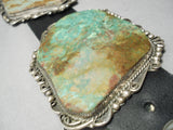 896 Gram Vintage Native American Navajo Royston Turquoise Sterling Silver Slab Concho Belt Old-Nativo Arts