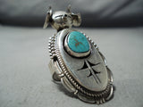Excellent Navajo Royston Turquoise Sterling Silver Ring Native American-Nativo Arts