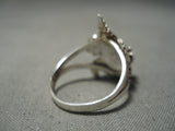 Detailed!! Important Navajo Toad Sterling Silver Native American Ring-Nativo Arts