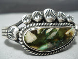 Verdy Jake Royston Turquoise Important Vintage Native American Navajo Sterling Silver Bracelet-Nativo Arts