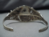 Impressive Vintage Native American Navajo Sterling Silver Garden Turquoise Bracelet-Nativo Arts