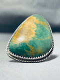 Excellent Vintage Native American Navajo Royston Turquoise Sterling Silver Ring-Nativo Arts