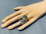 Del Secatero Native American Navajo Royston Turquoise Sterling Silver Ring-Nativo Arts