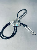 Alon Mariano Horse Native American Navajo Turquoise Sterling Silver Bolo Tie-Nativo Arts