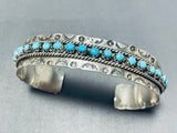 Exceptional Vintage Native American Zuni Sleeping Beauty Turquoise Sterling Silver Bracelet-Nativo Arts