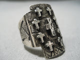 Marvelous Navajo Sterling Silver Crosses Ring Native American-Nativo Arts