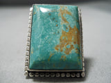 Tremendous Vintage Native American Navajo Royston Turquoise Sterling Silver Ring-Nativo Arts