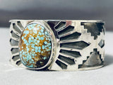 One Of The Most Unique Ever San Felipe #8 Turquoise Sterling Silver Bracelet-Nativo Arts