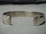 Detailed!! Vintage Navajo Sterling Silver Native American Bracelet Old-Nativo Arts