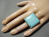 Incredible Vintage Old Kingman Turquoise Sterling Silver Ring Native American-Nativo Arts