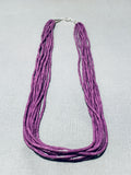 Native American Drop Dead Gorgeous Southwestern Sugilite Sterling Silver Necklace-Nativo Arts