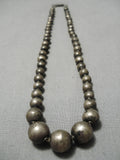 Exquisite Vintage Native American Navajo Hand Wrought Sterling Silver Necklace Old-Nativo Arts