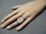 Huge Men's Heavy Vintage Native American Navajo 14k Gold Sterling Silver Ring-Nativo Arts