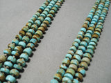 Statement Vintage Native American Navajo Royston Turquoise Sterling Silver Necklace Old-Nativo Arts