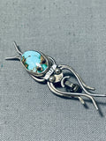 Unique Vintage Native American Navajo Royston Turquoise Sterling Silver Bug Pin-Nativo Arts
