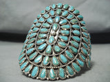 Incredible Signed Native American Navajo Turquoise Sterling Silver Bracelet-Nativo Arts