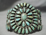 Authentic Vintage Native American Navajo Larry Moses Begay Turquoise Sterling Silver Bracelet-Nativo Arts