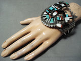 Museum One Of Finest Vintage Native American Zuni Turquoise Sterling Silver Bracelet-Nativo Arts