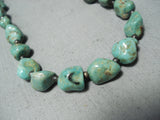 Native American Marvelous Vintage Santo Domingo Royston Turquoise Sterling Silver Necklace Old-Nativo Arts