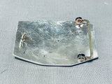 Spectacular Vintage Native American Hopi Handcarved Silver Bears Sterling Silver Buckle-Nativo Arts