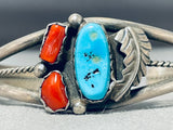 Impressive Vintage Native American Navajo Sleeping Beauty Turquoise Stering Silver Bracelet-Nativo Arts