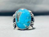 Noteworthy San Felipe Old Kingman Turquoise Sterling Silver Ring-Nativo Arts