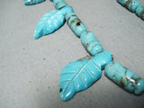 Native American Important Vintage Santo Domingo Old Morenci Fetish Sterling Silver Necklace-Nativo Arts