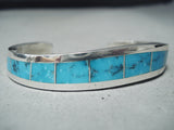 Fabulous Zuni Turquoise Sterling Silver Bracelet Native American-Nativo Arts