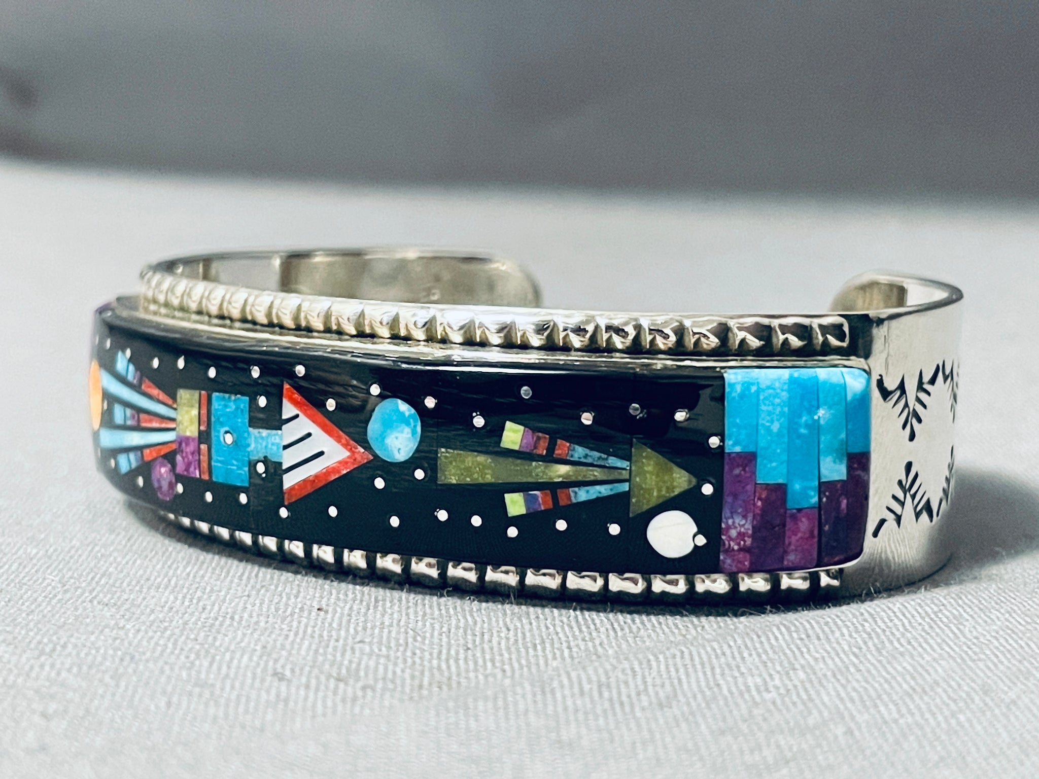 Stars In The Sky Native American Navajo Turquoise Sterling Silver