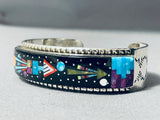 Stars In The Sky Native American Navajo Turquoise Sterling Silver Bracelet-Nativo Arts