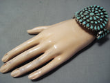 Heavy Vintage Native American Navajo Royston Turquoise Sterling Silver Bracelet-Nativo Arts