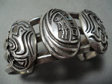 Intricate And Thick!! Vintage Hopi/ Native American Navajo Sterling Silver Bracelet Cuff-Nativo Arts